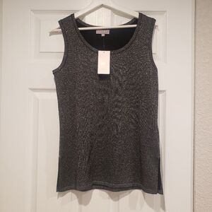 Laura Petites Silver Tank Top Wool Cashmere Blend Size S